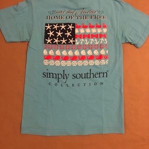 Simply Southern Tee “home of the free”